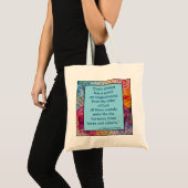 Sint Hildegard van Bingen Quote Canvas tas (Voorkant (product))