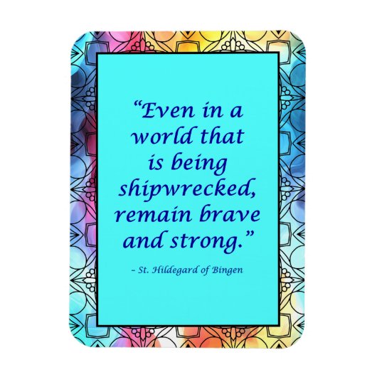 Sint Hildegard van Bingen Quote Magnet Magneet (Verticaal)