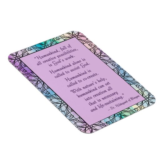 Sint Hildegard van Bingen Quote Magnet Magneet (Rechterzijde)