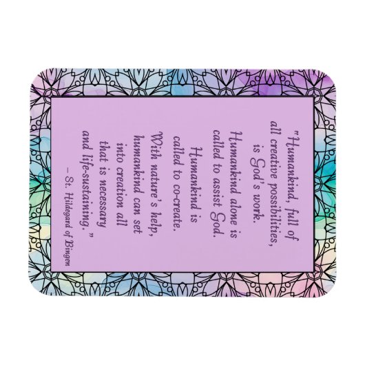 Sint Hildegard van Bingen Quote Magnet Magneet (Horizontaal)