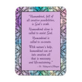 Sint Hildegard van Bingen Quote Magnet Magneet (Verticaal)