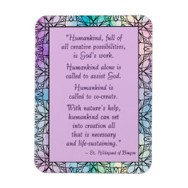 Sint Hildegard van Bingen Quote Magnet Magneet