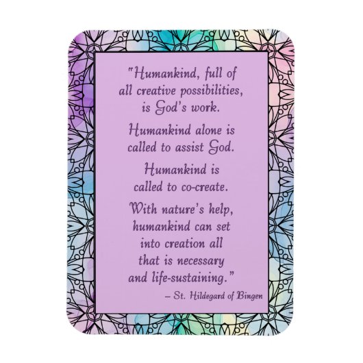 Sint Hildegard van Bingen Quote Magnet Magneet (Verticaal)