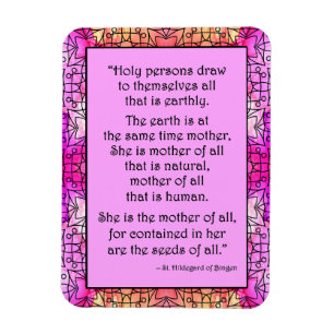 Sint Hildegard van Bingen Quote Magnet Magneet