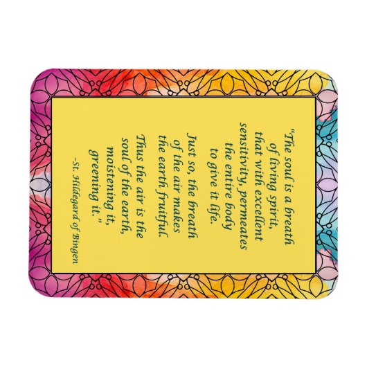 Sint Hildegard van Bingen Quote Magnet Magneet (Horizontaal)