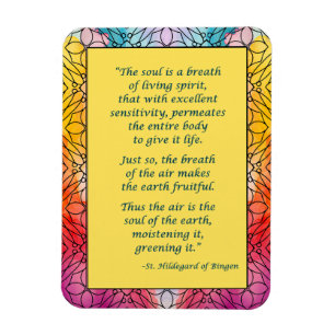 Sint Hildegard van Bingen Quote Magnet Magneet
