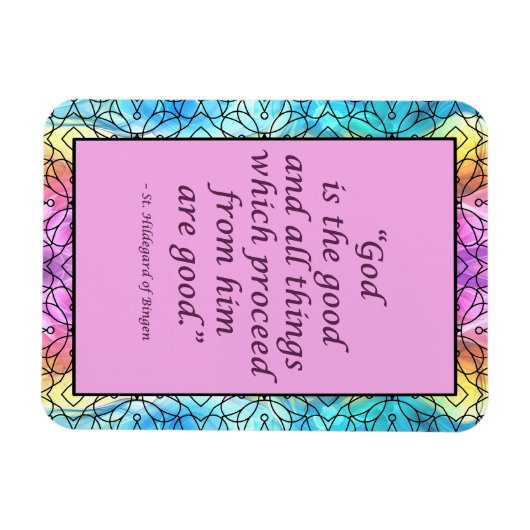 Sint Hildegard van Bingen Quote Magnet Magneet (Horizontaal)
