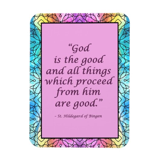 Sint Hildegard van Bingen Quote Magnet Magneet (Verticaal)