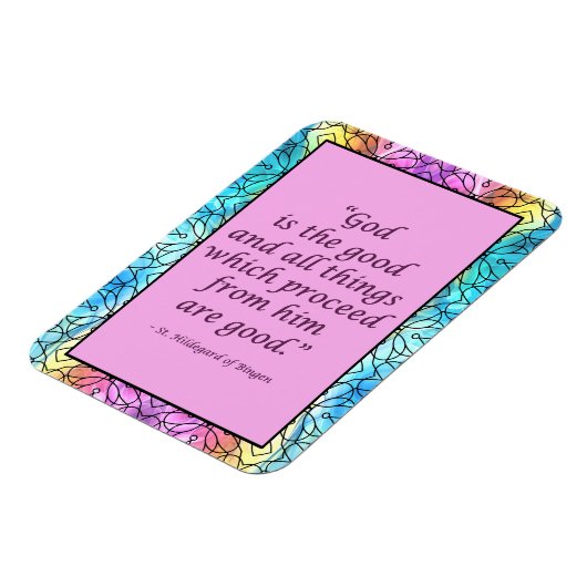 Sint Hildegard van Bingen Quote Magnet Magneet (Linkerzijde)