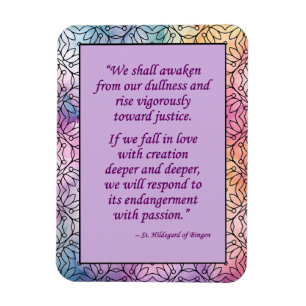 Sint Hildegard van Bingen Quote Magnet Magneet