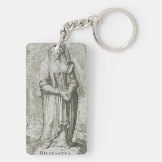 Sint-Hildegard van Bingen Sleutelhanger (achterkant)