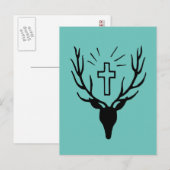 Sint-Hubert-Stag Briefkaart (Voorkant / Achterkant)