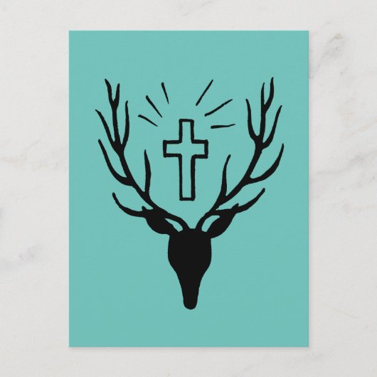 Sint-Hubert-Stag Briefkaart (Voorkant)