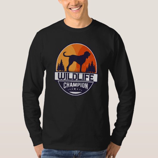 Sint Hubert's Dog Bloodhound Retro 34 T-shirt (Voorkant)