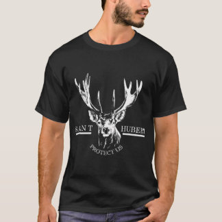 Sint Hubertus Patroonheilige van de Jagers Stag T-shirt