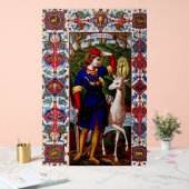 Sint-Hubertus van Luik met het hert Acryl Bord (Huwelijk)