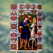 Sint-Hubertus van Luik met het hert Acryl Bord (Neutraal)