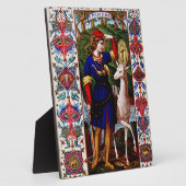 Sint-Hubertus van Luik met het hert Fotoplaat (Zijkant)