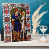 Sint-Hubertus van Luik met het hert Fotoplaat (Zijkant)