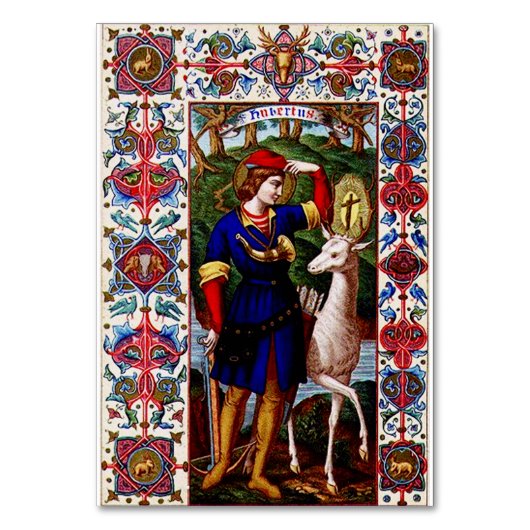 Sint-Hubertus van Luik met het hert Kaart (Voorkant)