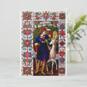 Sint-Hubertus van Luik met het hert Kaart (Staand voorkant)