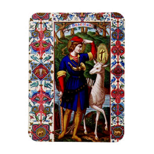 Sint-Hubertus van Luik met het hert  Magneet