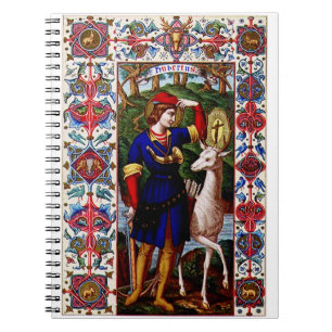 Sint-Hubertus van Luik met het hert Notitieboek