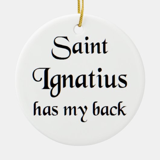 sint-ignatius koffiemok keramisch ornament (Voorkant)