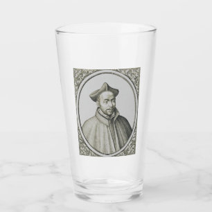 Sint-Ignatius van Loyola Gravure Antieke Kunst Glas