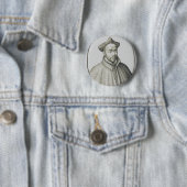 Sint-Ignatius van Loyola Gravure Antieke Kunst Ronde Button 5,7 Cm (In situ)