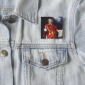 Sint-Ignatius van Loyola Vierkante Button 5,1 Cm (In situ)