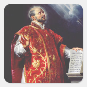 Sint-Ignatius van Loyola Vierkante Sticker