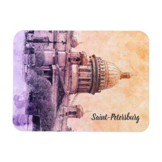 Sint-Isaac's Kathedraal Magnet - Sint-Petersburg Magneet (Horizontaal)