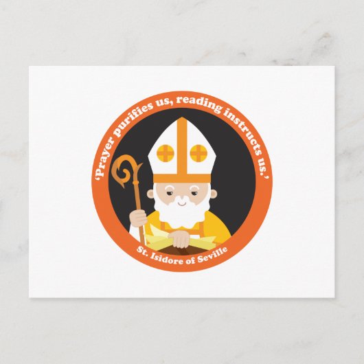 Sint-Isidore van Sevilla Briefkaart (Voorkant)