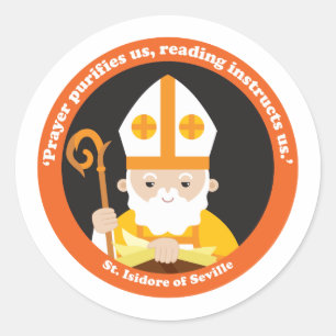 Sint-Isidore van Sevilla Ronde Sticker