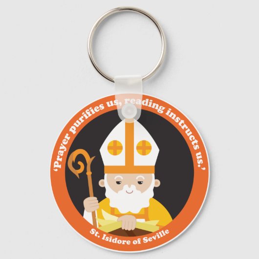 Sint-Isidore van Sevilla Sleutelhanger (Voorkant)