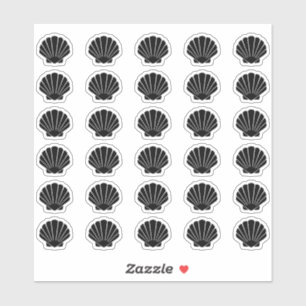 Sint-Jacobsschelp Huwelijk Plaatskaart Eten Maalti Sticker