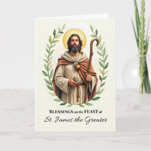 Sint-Jacobus de Grote Feestdag Bladerige Krans Kaart