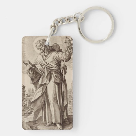 Sint Jacobus de Grote van de 12 apostelen Sleutelhanger (achterkant)