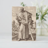 Sint Jacobus de Kleine zoon van Alfaeus Bedankkaart (Staand voorkant)