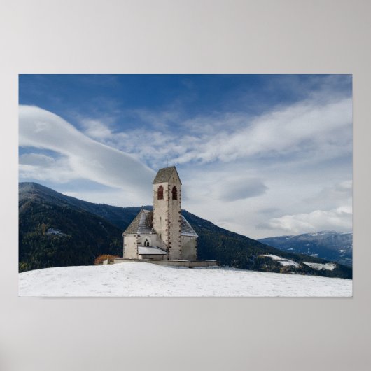 Sint-Jakob-kerk in het poster Villnöss (Voorkant)