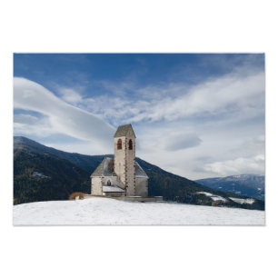 Sint-Jakob-kerk in Villnöss, foto-afdruk Foto Afdruk