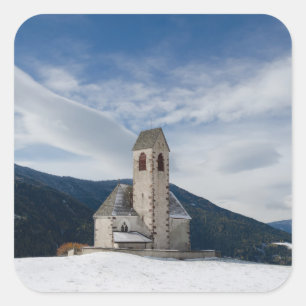 Sint-Jakob-kerk in Villnöss-sticker Vierkante Sticker