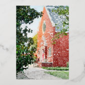 Sint-Jakobsschelp Folie Uitnodiging Met Rand (Achterkant)