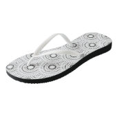 Sint-jakobsschelp Japans Zwart Wit Teenslippers (Schuin)