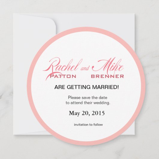 Sint-jakobsschelpen Strand Bruiloft | roze Kaart (Achterkant)