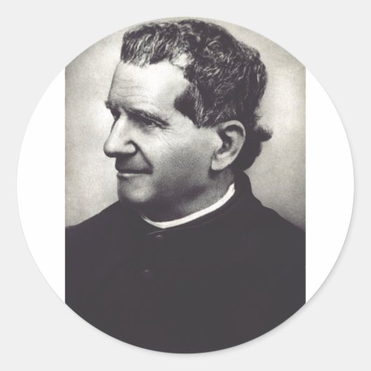 Sint Jan Bosco Vader en Leraar van de Jeugd Ronde Sticker (Voorkant)
