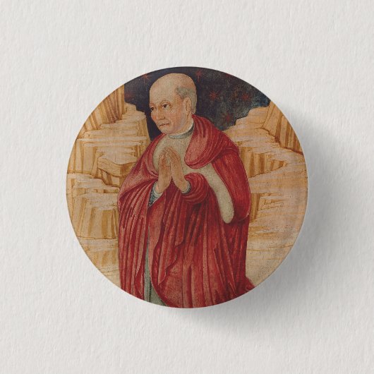 Sint Jan Cassianus Kerkvader Ronde Button 3,2 Cm (Voorkant)
