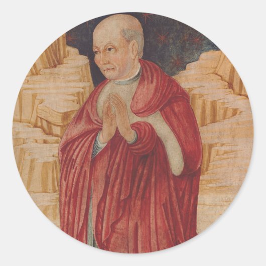 Sint Jan Cassianus Kerkvader Ronde Sticker (Voorkant)