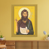 Sint Jan, gebedsicoon Canvas Afdruk (Insitu (Woonkamer))
